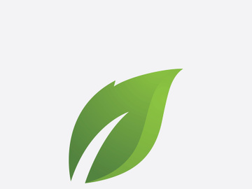 Green leaf ecological element vector icon logo preview picture
