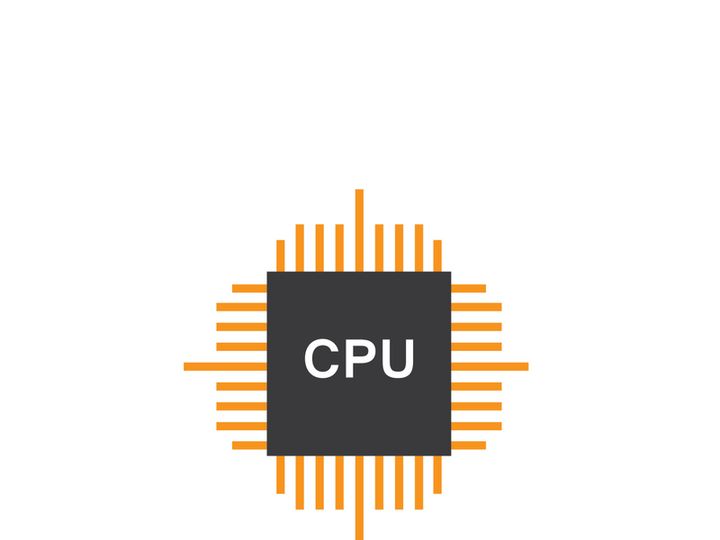 Circuit processor symbol and icon