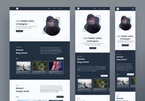 Personal Website UI Kit for Figma - 3 Responsive Screen Designs