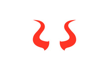 Devil horn red logo icon