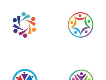 Logo of group of people or community of people. preview picture