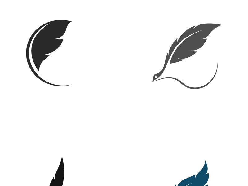 Feather logo design.