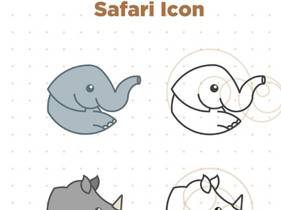 Free Safari Animals Icon Set