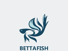 Betta fish modern logo style design vector image illustration