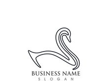 Swan logo and symbol vector