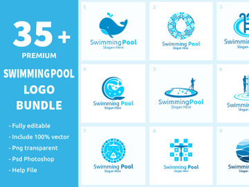 35+ Swimming Pool Logo Bundle preview picture
