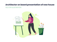 Engineer presenting construction plan