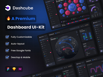 Dashcube Dashboard Ui Kit preview picture