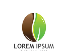 Creative coffee bean logo design.