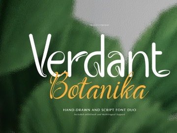 Verdant Botanika | Hand Drawn Script Font Duo preview picture