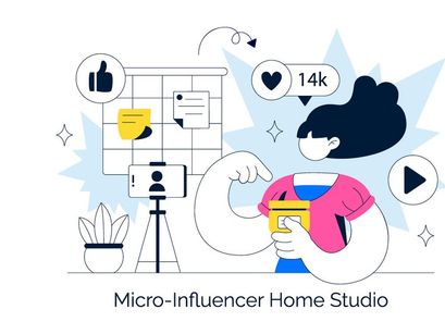 10 Micro Influencer Home Studio Illustration