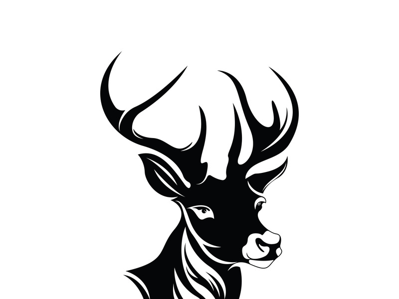 Deer logo template vector icon illustration design