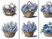 Watercolor Floral Flower Basket Design