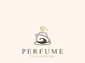 Perfume bottle logo design symbol can be used for business and cosmetic perfume shop template preview picture