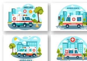 10 Ambulance Car Illustration