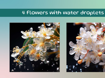 Flowers with water droplets preview picture