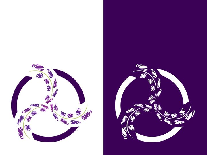 Fresh lavender flower logo vector flat design