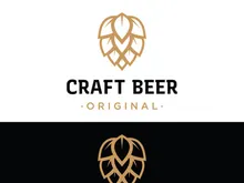 Premium quality vintage craft beer logo template. For badges, emblems, beer companies, bars, taverns.