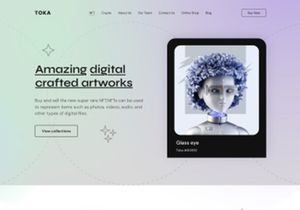 NFT- Digital artwork Marketplace lending Page