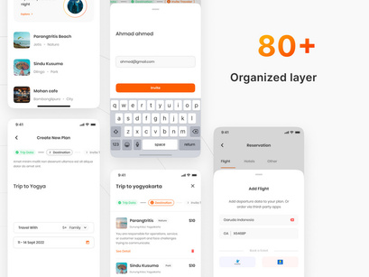 Moove - Travel Itinerary Mobile App UI Kit
