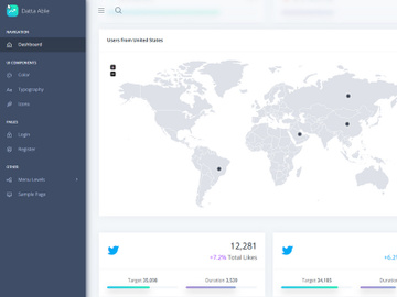 Datta Able Free Next.js + Tailwind Admin Template preview picture
