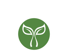 Green leaf ecology nature element vector icon