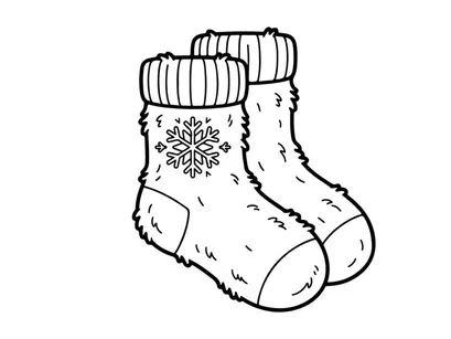 Hand-drawn white knitted Christmas baby booties with snowflake embroidery on toes
