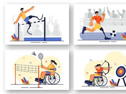 9 Sports for Disabled People Illustration