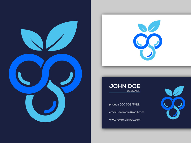 BLUE BERRY logo design template