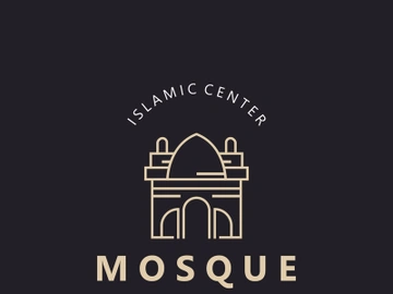 Mosque Logo design, simple islamic architecture, emblem symbol islamic center vector template preview picture