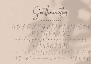 Southminister - Handwritten Script Font