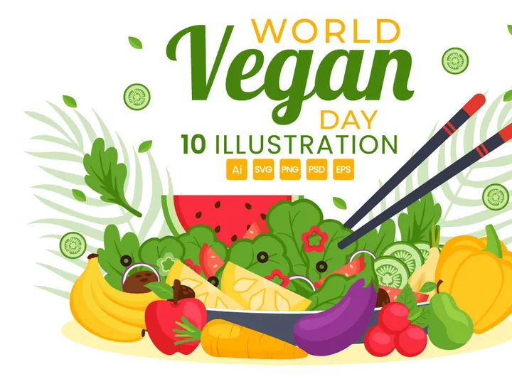 10 World Vegan Day Illustration