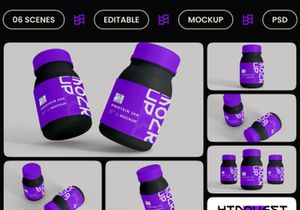 Protein Jar Mockup