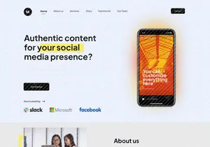 Kreative Agentur-Landingpage – Minima