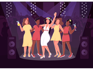 Nightclub party flat color vector illustration preview picture
