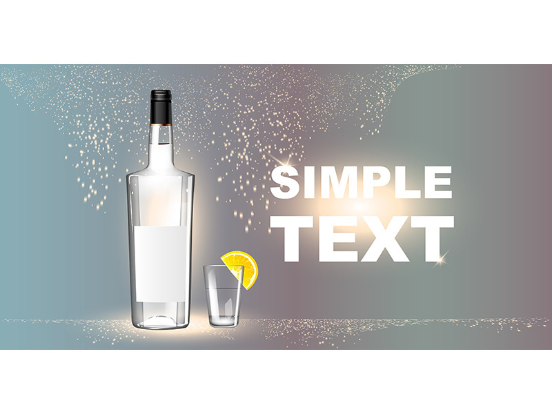 Vodka realistic vector product ads banner template