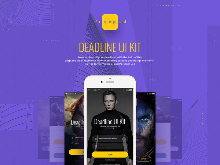 Deadline: Free UI kit for Photoshop