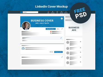 Linkedin Cover Free Mockup preview picture