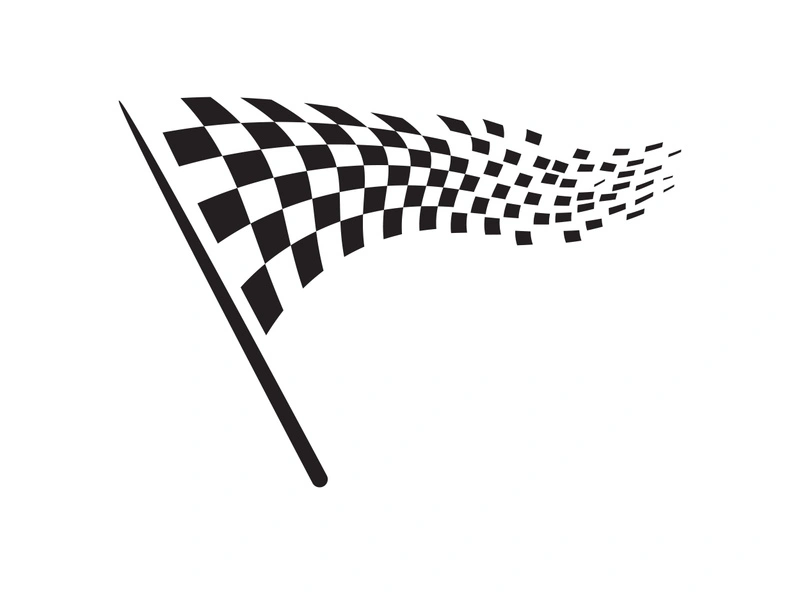 Race flag design illustration