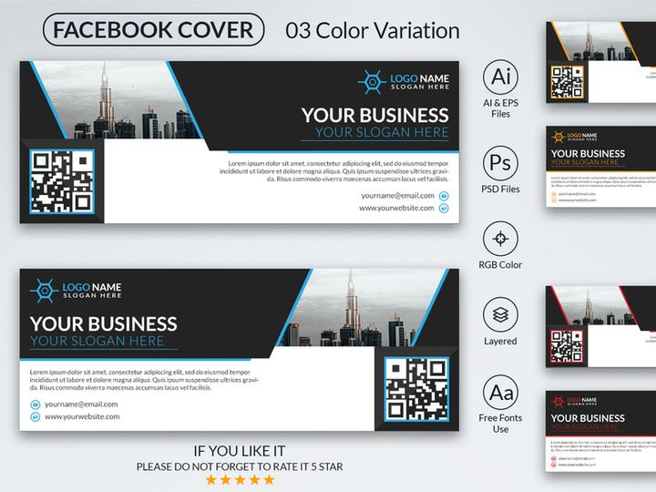 Corporate Facebook Cover Design Template