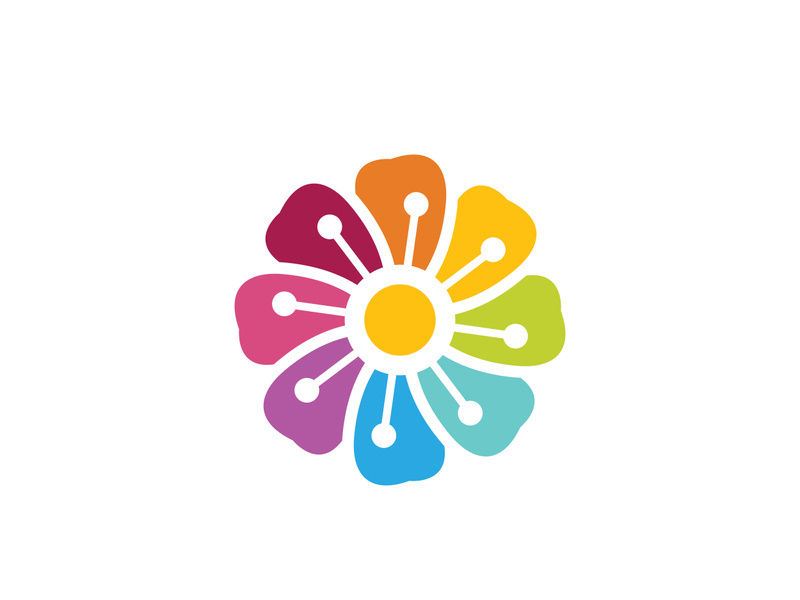 flower vector icon design template