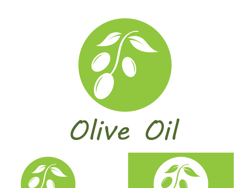 Branched olive fruit logo with creative idea.