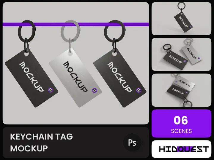 Keychain Tag Mockup