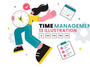 13 Time Management Planning Illustration preview picture