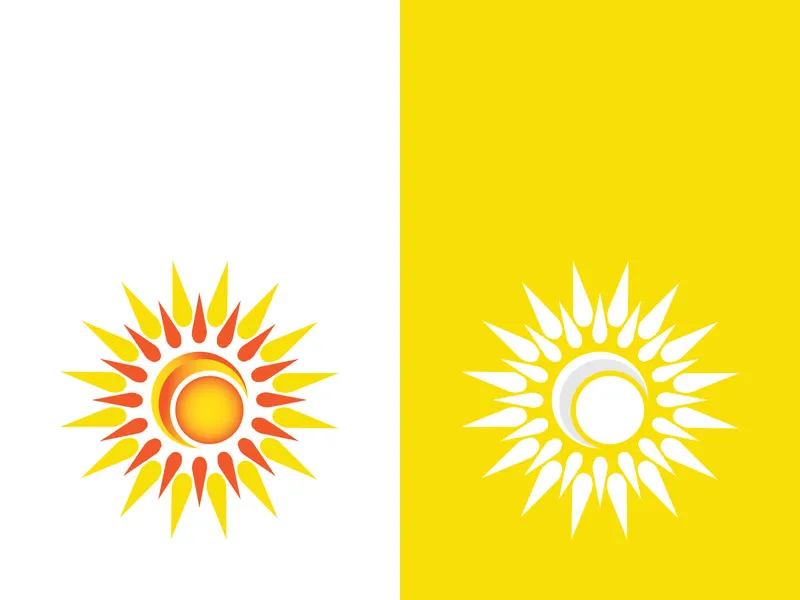 Sun vector illustration icon logo template design