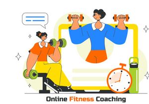 10 Online Fitness Coaching Illustration
