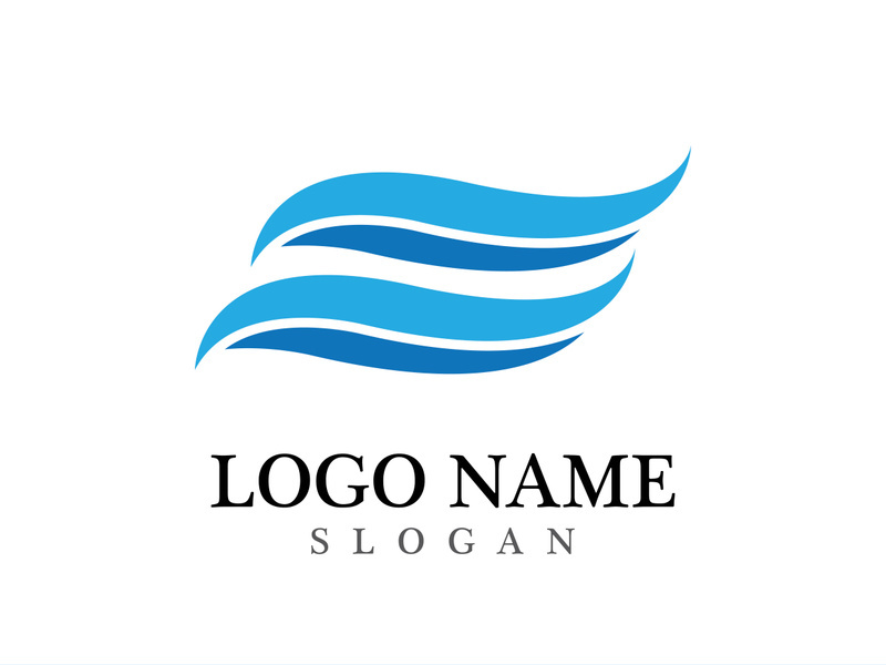 Wave beach vector illustration design logo