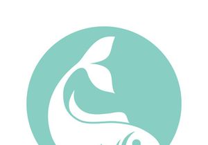 Fish logo template. Creative vector symbol