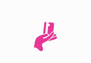 Hand holding credit card business icon image design
