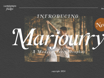 Marjourry modern serif display font